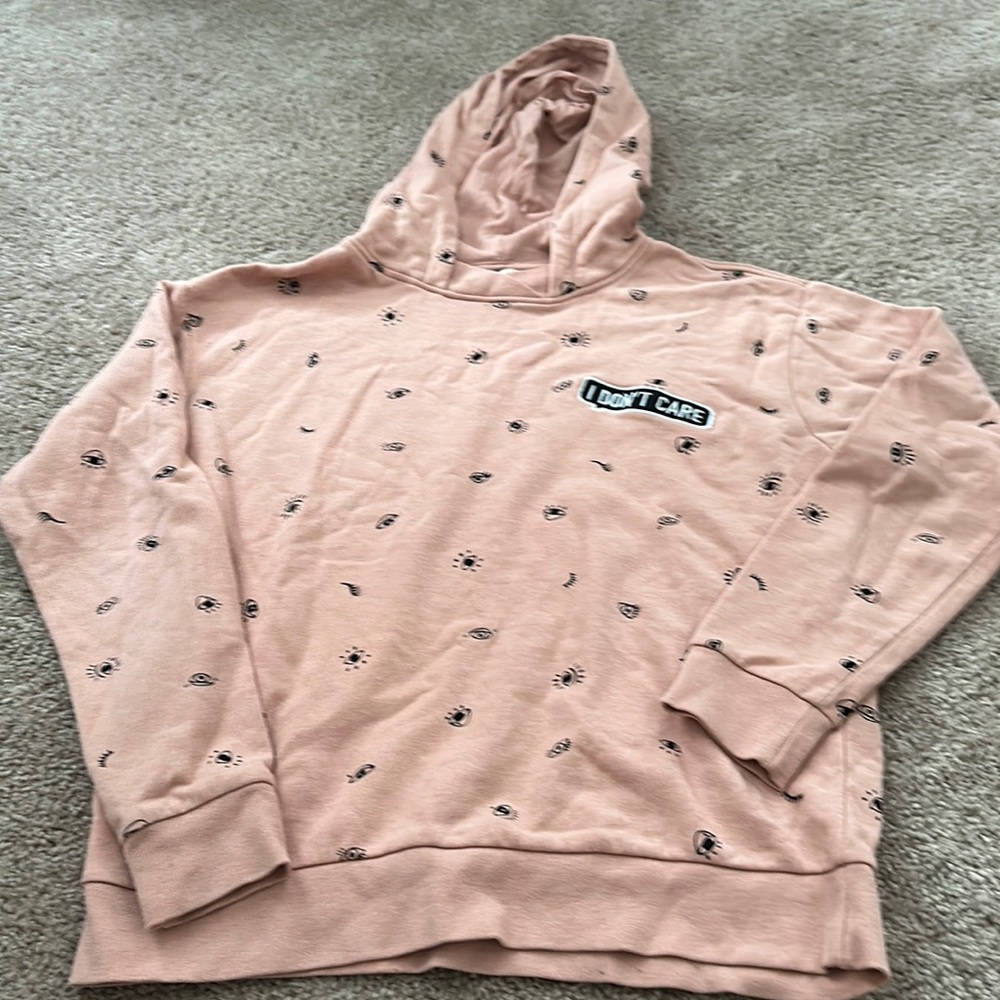 Pink “I Don’t Care” Hoodie
